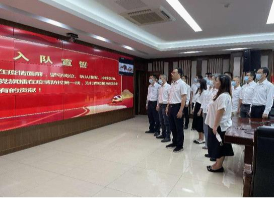 监测站成立疫情防控党员先锋队，进行入队宣誓.jpg